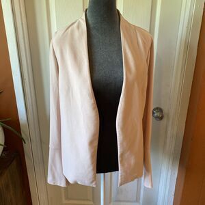 Adrianna Papell Women’s Medium Open Front Blouse Pink Flared Sleeves